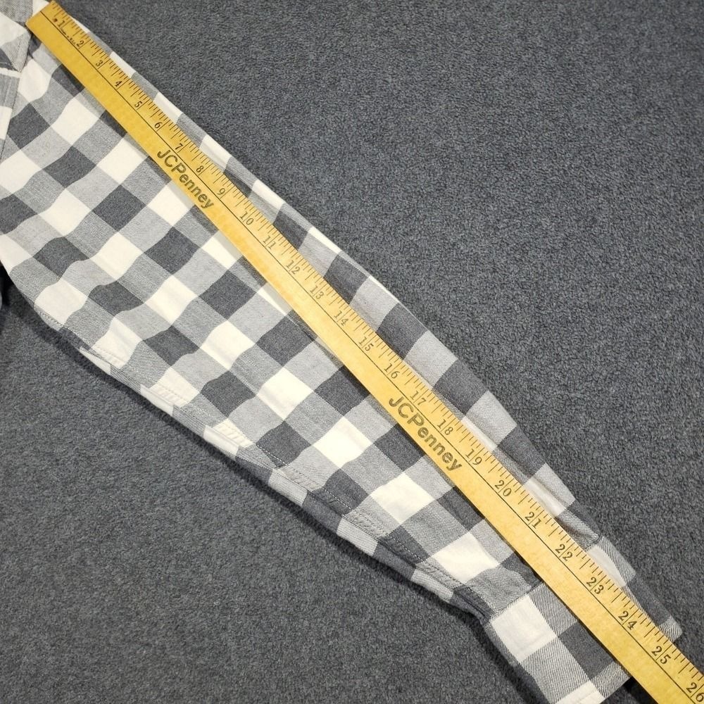 Lucky Brand Pearl Snap Shirt Mens Small Gray Plaid Western Twill Long Sleeve - Picture 7 of 8